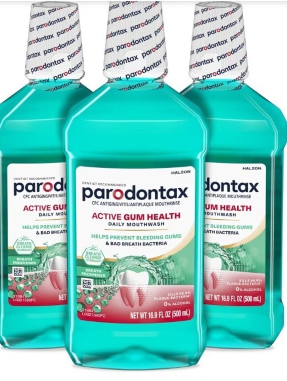 BRAND NEW: 3 PK Parodontax Active Gum Health Mouthwash-Mint